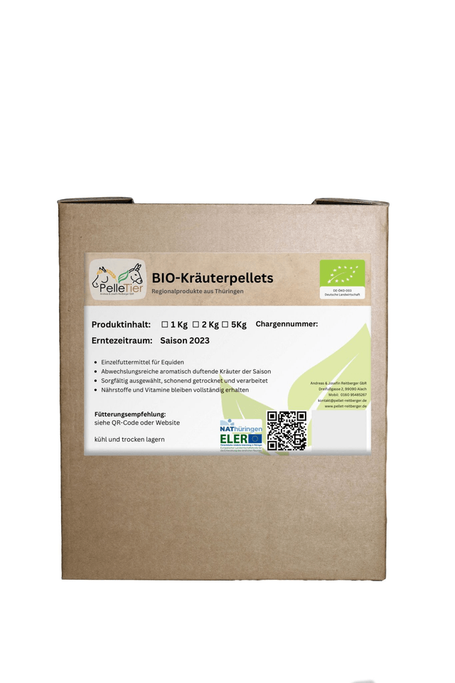 BIO Kräuterpellets + Beikraut Brombeerblätter, Einzelfuttermittel