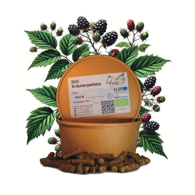 BIO Kräuterpellets + Beikraut Brombeerblätter, Einzelfuttermittel
